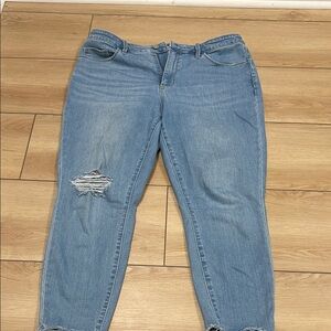 Ava & Viv 16W Light Blue Distressed Jeans